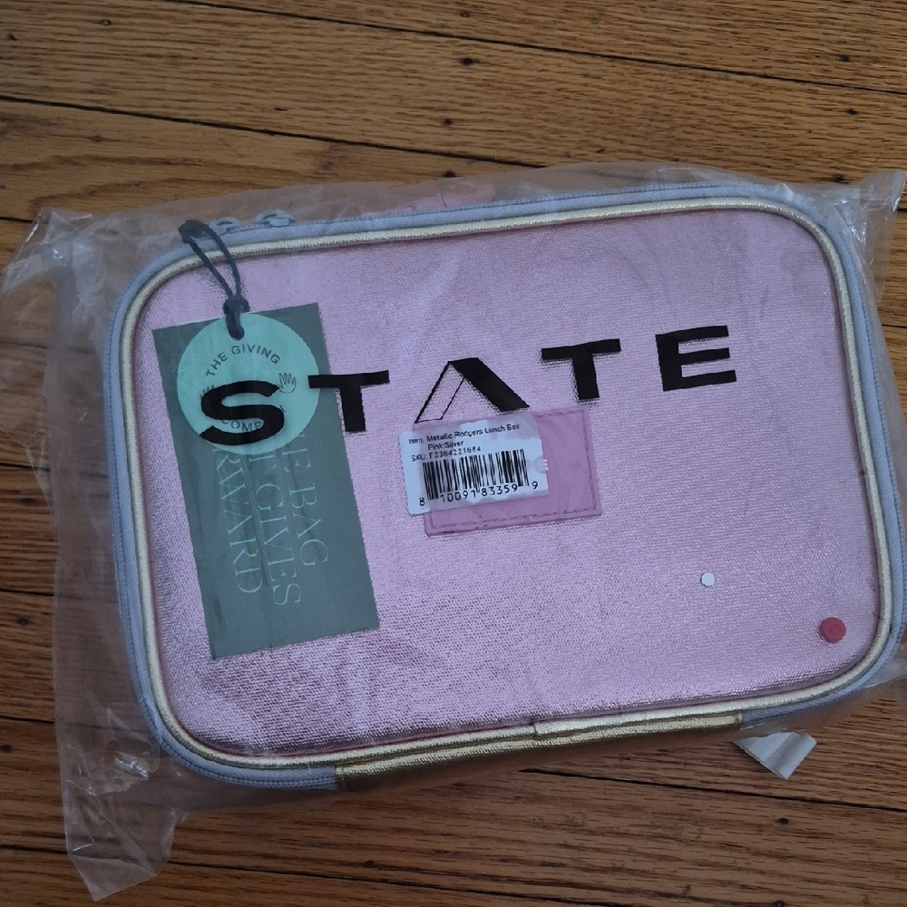 STATE Pink and Gold Travel Pouch